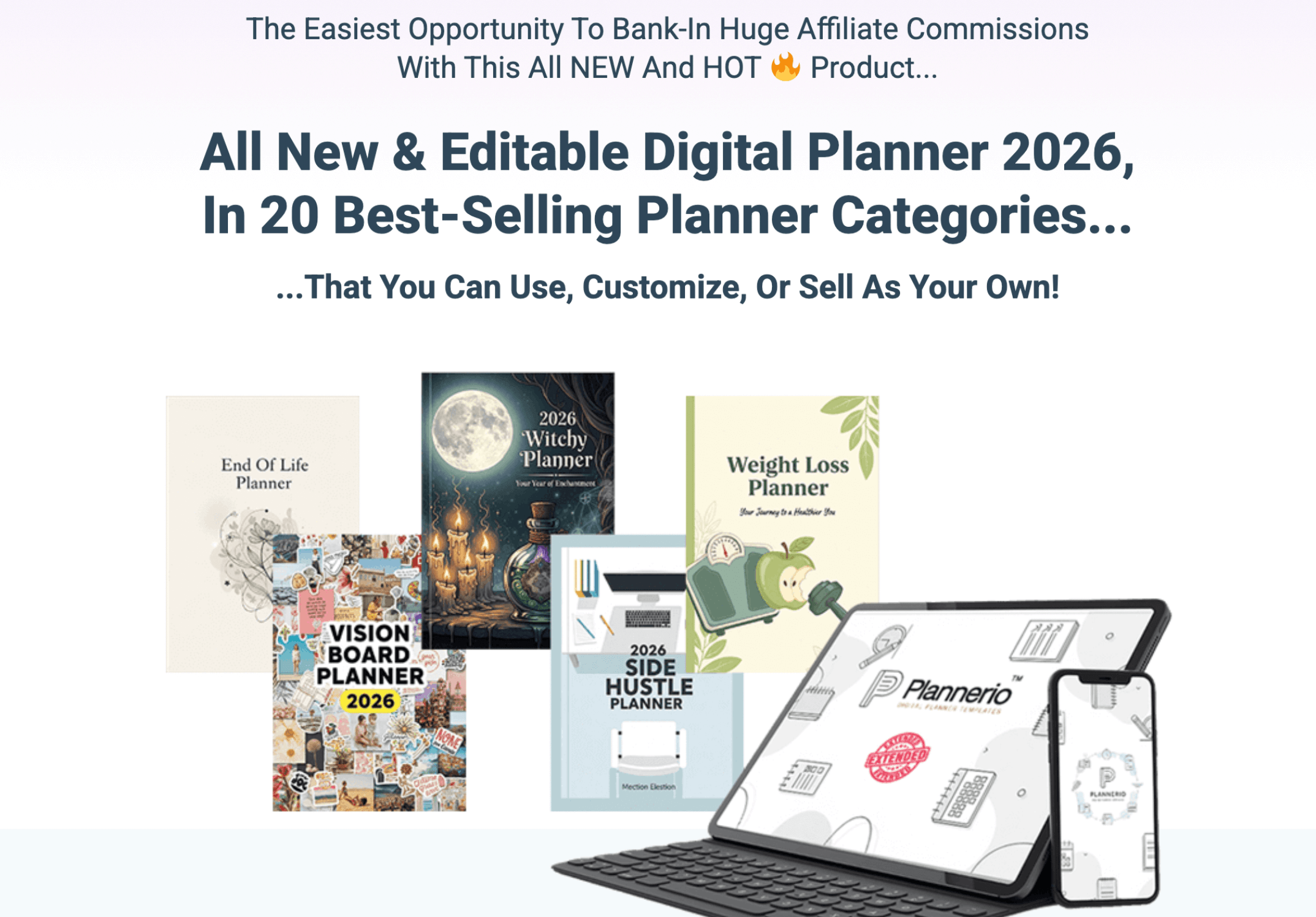 PLANNERIO - Brandable Digital Planner 2026