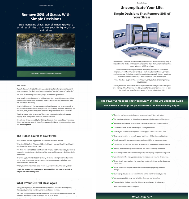 (PLR) Uncomplicate Your Life