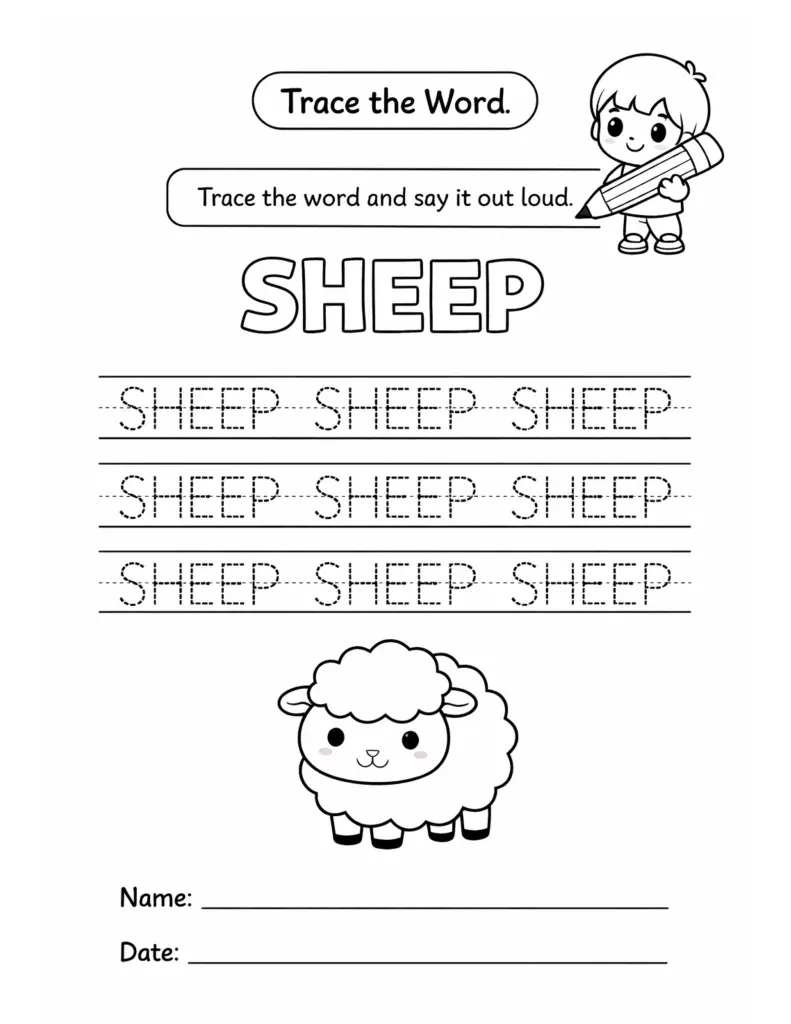 Trace The Word Prompt Pack