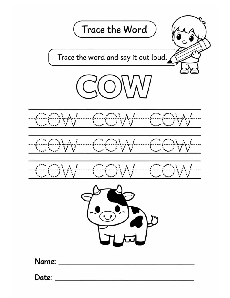 Trace The Word Prompt Pack