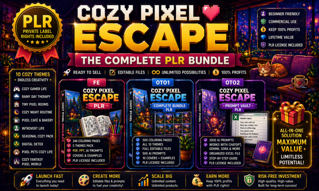 Cozy Pixel Escape PLR