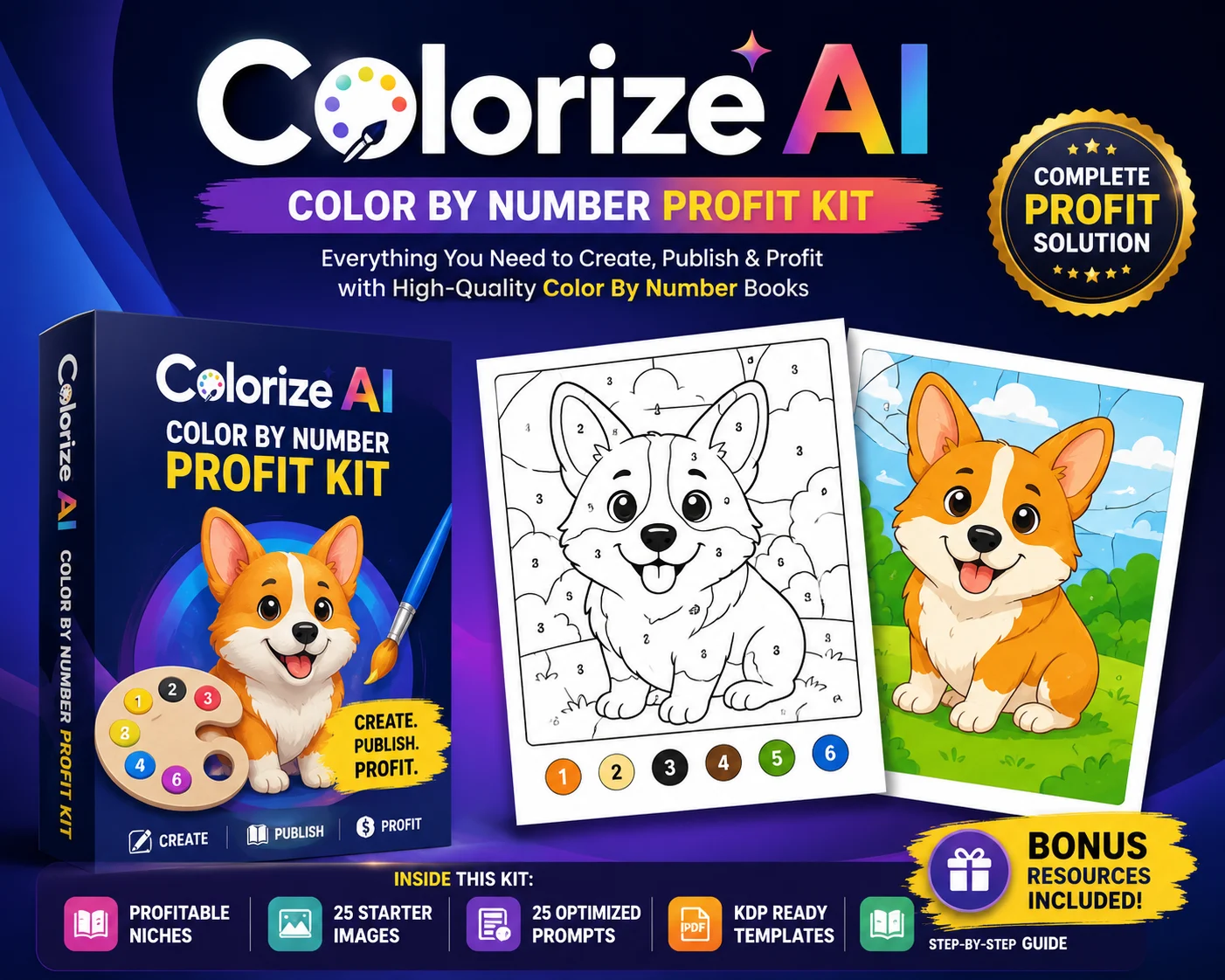 Colorize AI - Color By Number Profit Kit