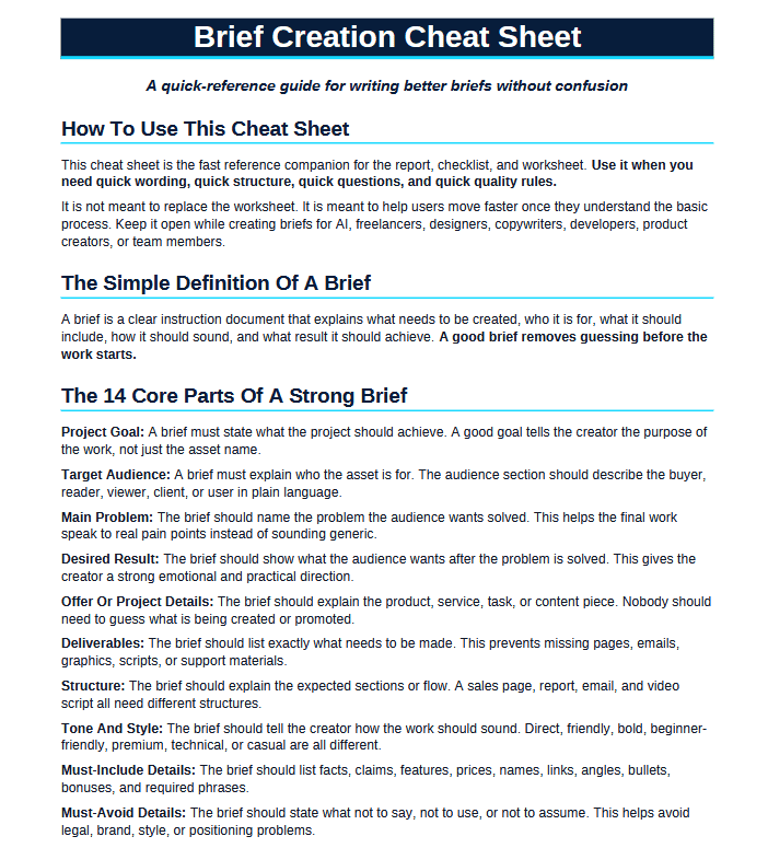 (PLR) AI Briefs Made Easy