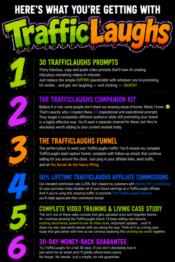 TrafficLaughs (Only 100 Copies EVER... No Upsells)