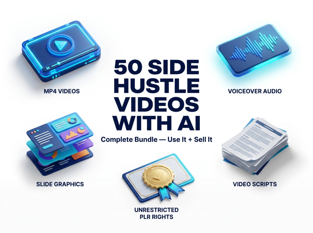 AI Side Hustle Videos w/ Unrestricted PLR