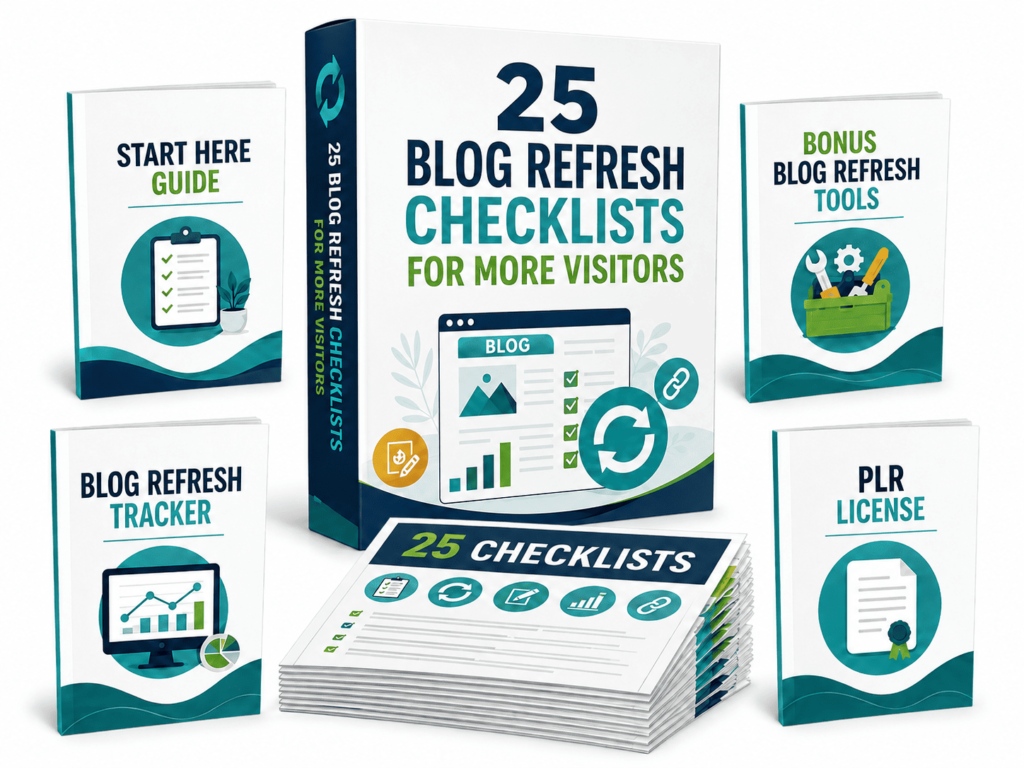 (PLR) 25 Blog Refresh Checklists for More Visitors