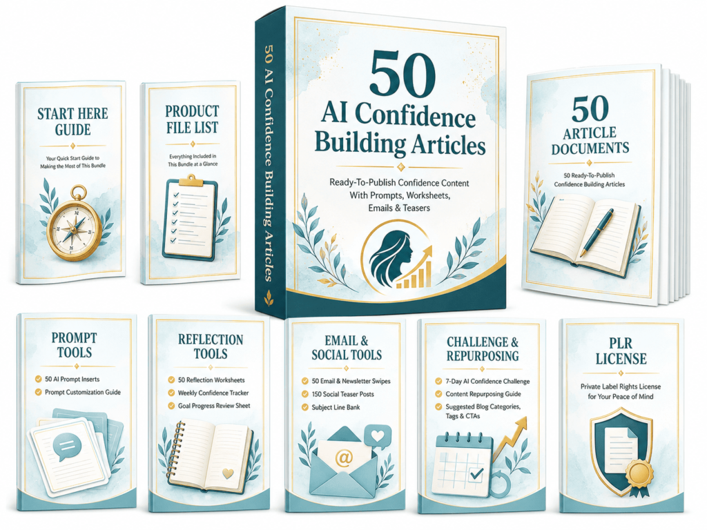 (PLR) 50 AI Confidence Building Articles