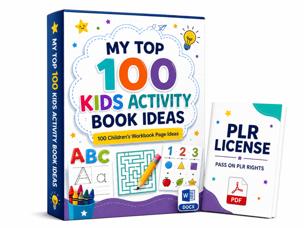 (PLR) My Top 100 Kids Activity Book Ideas
