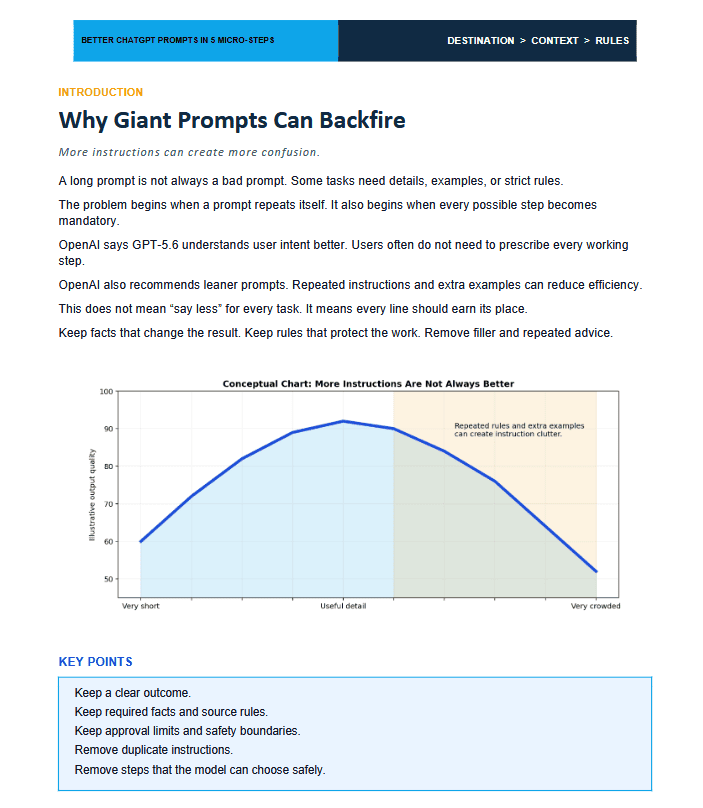 (PLR) Better ChatGPT Prompts in 5 Micro Steps