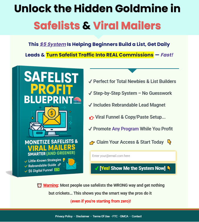 Safelist Cash System: Traffic and Lead Generator