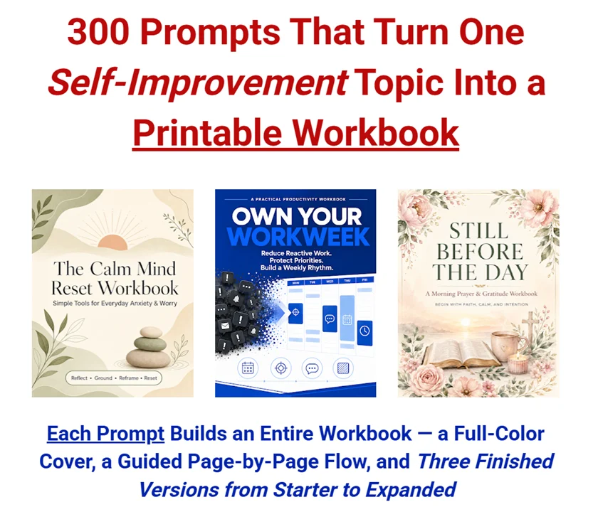 300 Prompts for Printable Workbooks