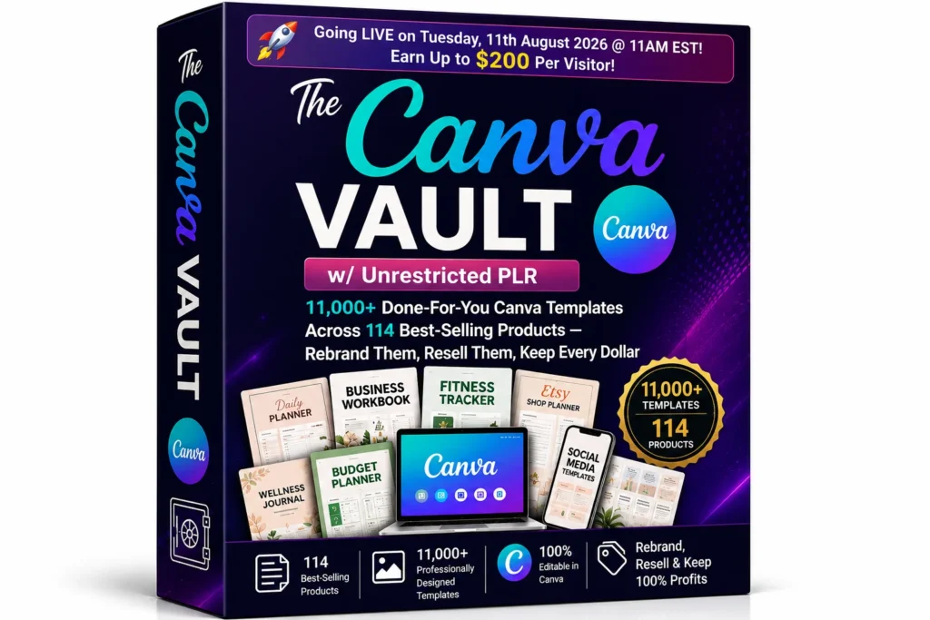 The Canva Vault w/ Unrestricted PLR
