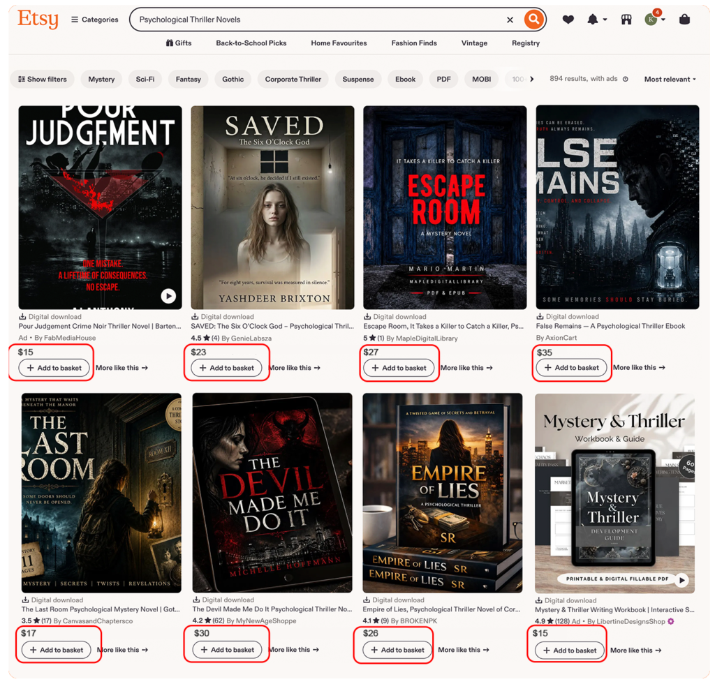 (PLR) Psychological Thriller Novels Creator AI