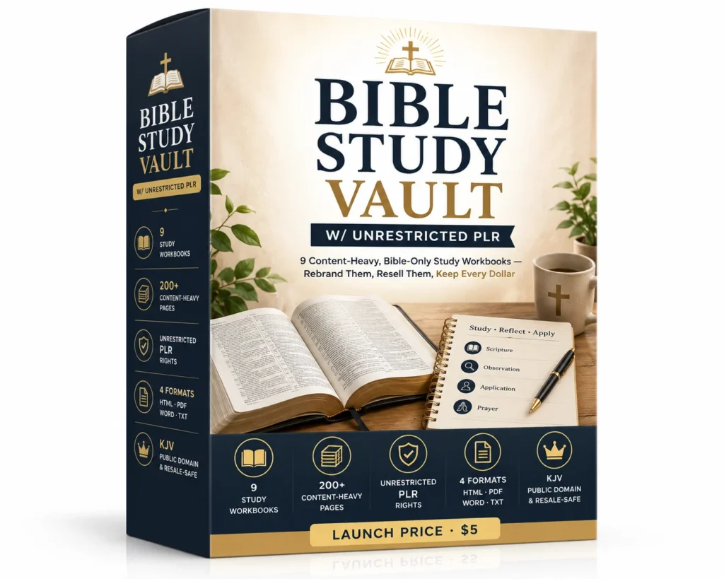 Bible Study Vault w/ Unrestricted PLR